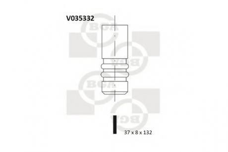 Клапан головки блоку циліндрів двигуна BGA V035332 (фото 1)