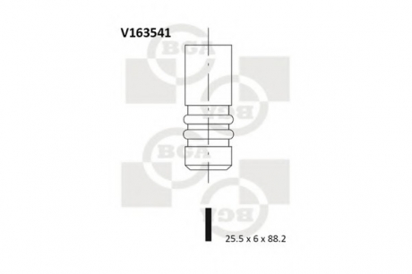 Клапан головки блоку циліндрів двигуна BGA V163541