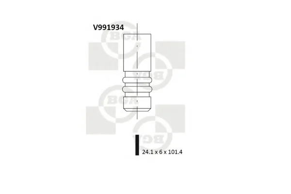 Клапан головки блока цилиндров двигателя BGA V991934 (фото 1)
