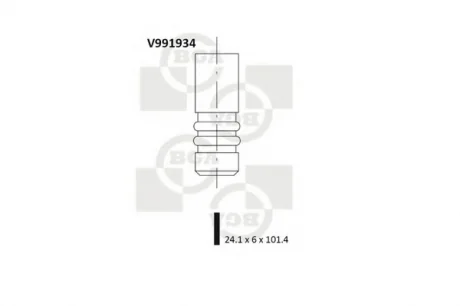 Клапан головки блока цилиндров двигателя BGA V991934
