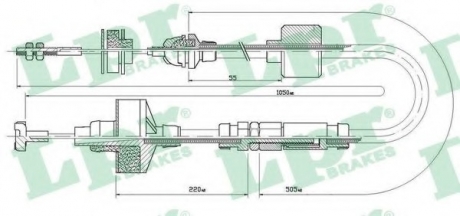 Трос, управление сцеплением LPR C0309C