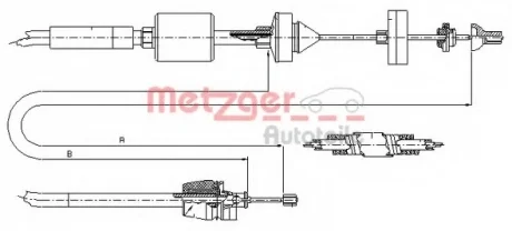 Трос сцепления METZGER 10.2843