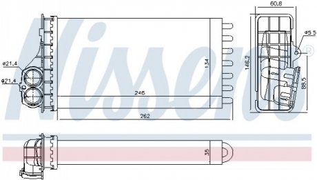 Радіатор пічки NISSENS 707091