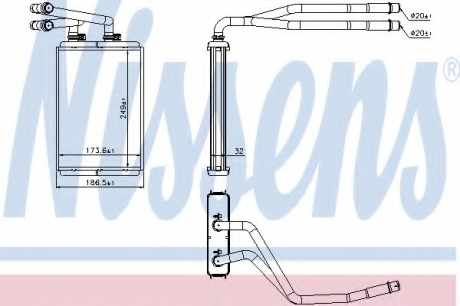 Теплообменник, отопление салона NISSENS 73990