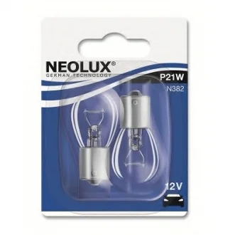 Лампа допоміжн. освітлення Р21W 12V 21W ВА15s(blister 2шт) (вир-во Neolux) NEOLUX N38202B