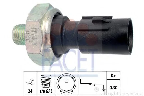 Датчик давления масла Hyundai i30/Santa Fe/Sonata/Tucson/ Kia Ceed/Cerato/Sportage 1.0-5.0 93- FACET 7.0195 (фото 1)