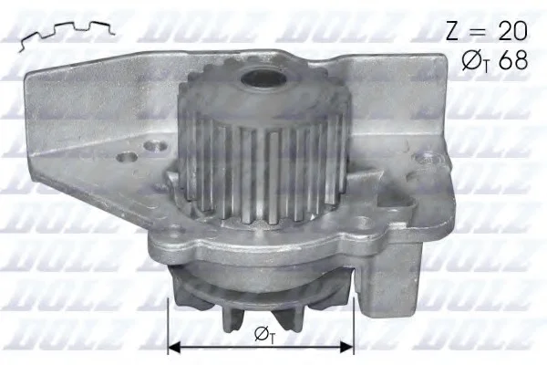 Помпа Dolz CITROEN/FIAT/LANCIA/PEUGEOT Xsara/Ulysse/Z(eta)/306 "2,0 "94-05 DOLZ C118 (фото 1)
