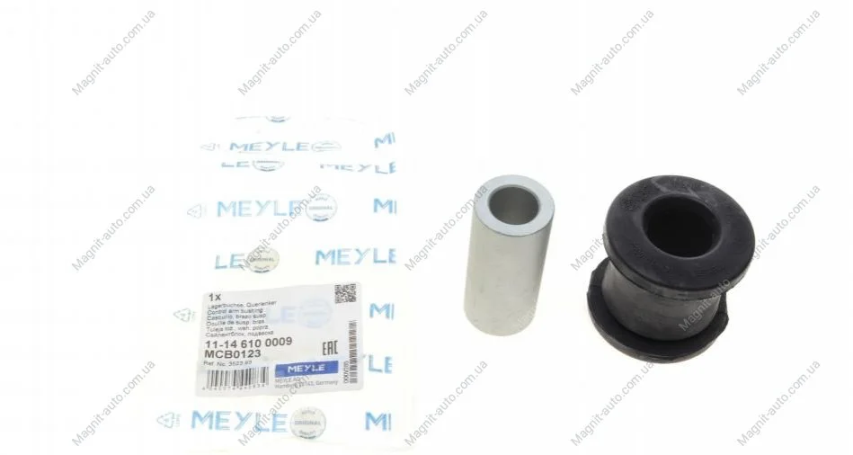 Сайлентблок важеля, (перед.) 94-02 (з метал. втулкою) MEYLE 11-14 610 0009 (фото 1)