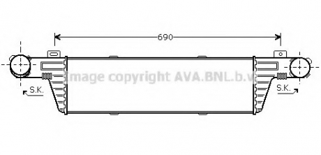 Интеркулер MB W210 E220CDi AC 98-02 (AVA) AVA COOLING MSA 4296