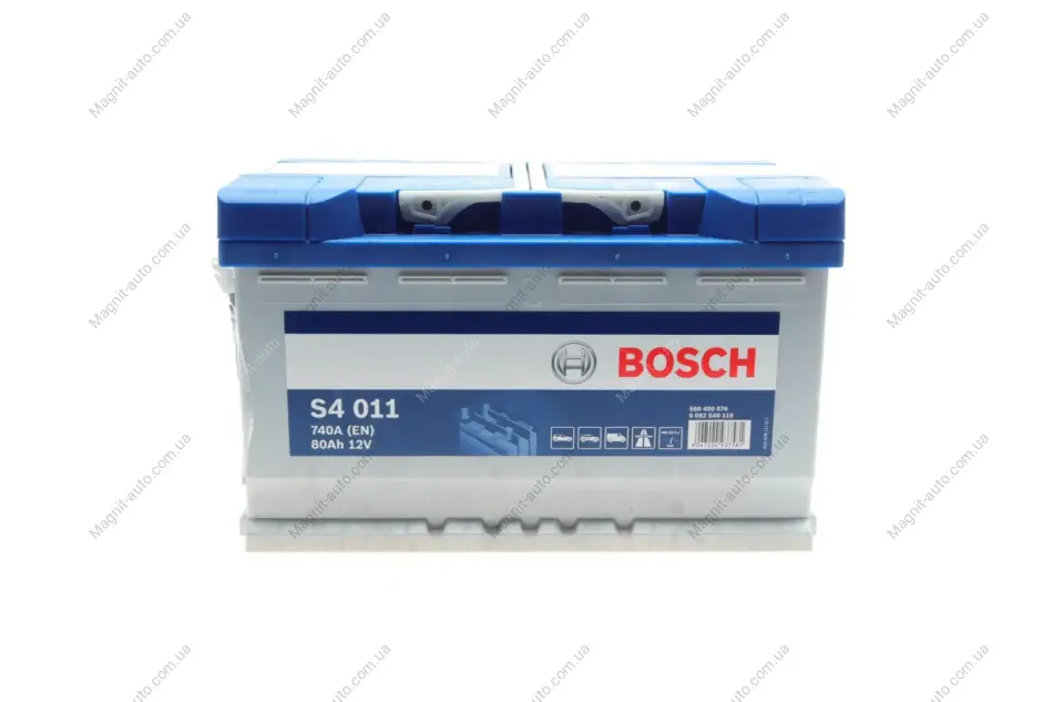 Акумулятор Bosch 12В/80Аг/740А/18,69кг BOSCH 0 092 S40 110 (фото 1)