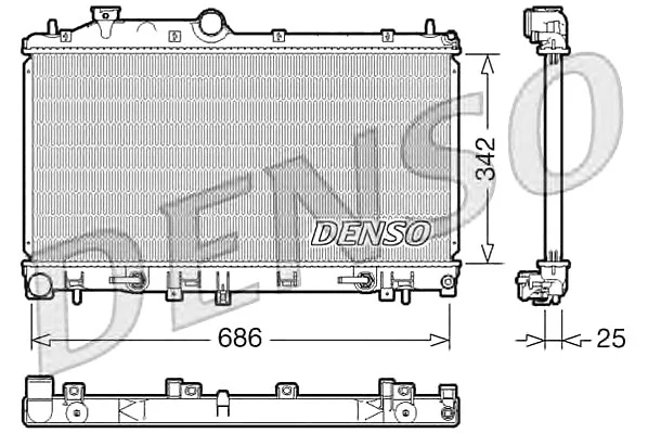 Радіатор охолоджування DENSO DRM36005 (фото 1)