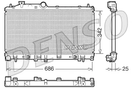 Радіатор охолоджування DENSO DRM36005