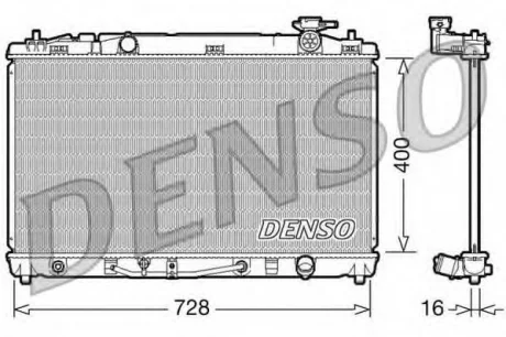 Радіатор охолодження двигуна DENSO DRM50042