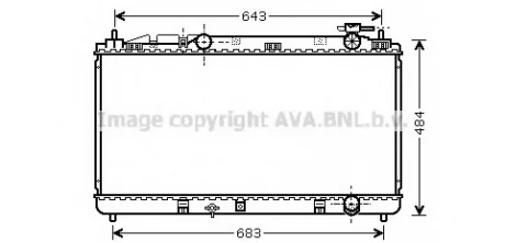 Радіатор охолодження двигуна Toyota Camry (06-) 2.4i (TO2598) AVA AVA COOLING TO 2598