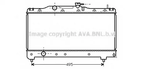 Радиатор охлаждения двигателя CARINA E 1.6/1.8 MT 92-98 (Ava) AVA COOLING TO 2141