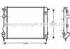 Радіатор охолодження двигуна Renault Logan I (04-) 1.4i, 1.6i AC+ (RTA2269) AVA AVA COOLING RTA 2269 (фото 1)