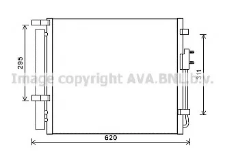 Конденсатор кондиционера HYUNDAI Santa Fe III (пр-во AVA) AVA COOLING HY 5343D (фото 1)