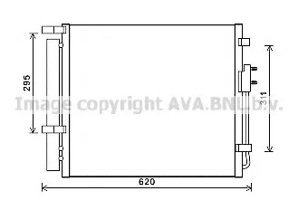 Конденсатор кондиционера HYUNDAI Santa Fe III (пр-во AVA) AVA COOLING HY 5343D