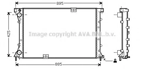 Радіатор охолодження двигуна Renault Traffic II/Opel Vivaro A/Nissan Primastar (01-) 2.5DCi (RT2313) AVA AVA COOLING RT 2313 (фото 1)