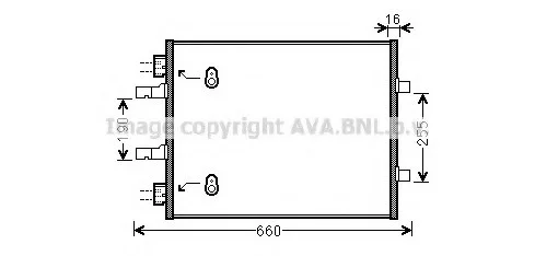 Радіатор кондиціонера Renault Trafic Vivaro 2,0DCI 06> (OL5480) AVA AVA COOLING OL 5480 (фото 1)