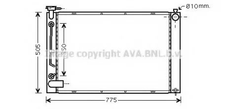 Радиатор охлаждения LEXUS RXII 330 (пр-во AVA) AVA COOLING TO 2343