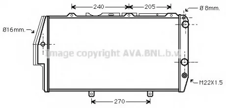 Радиатор охлаждения двигателя AUDI 100/200 MT/AT 84-89 (Ava) AVA COOLING AI 2020