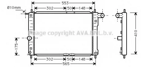 Радіатор системи охолодження AVA COOLING DW 2039