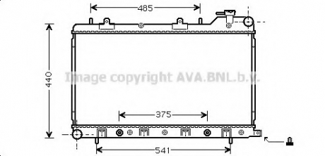Радиатор охлаждения двигателя FORESTER 20i MT/AT 02- (AVA) AVA COOLING SU 2049