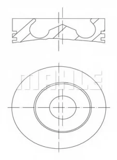 Поршень з кільцями MAHLE / KNECHT 014 82 01