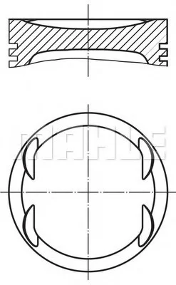 Поршень Mahle MAHLE / KNECHT 0157600 (фото 1)