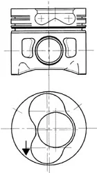 Поршень, комплект VW 2,5 TDI 96- 1-2 цил KOLBENSCHMIDT 99742720