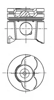 Поршень PSA 85,0 DW10 ATED 2,0HDi 99- (вироб-во) NURAL 87-114700-00