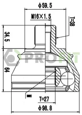 ШРУС PROFIT 2710-1552 (фото 1)