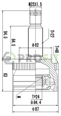 ШРУС PROFIT 2710-3026 (фото 1)