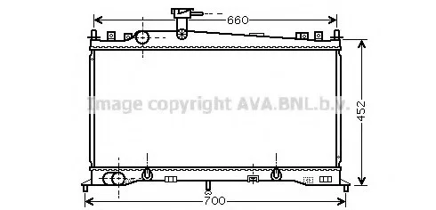 Радіатор охолодження двигуна Mazda 6 (02-08) 1,8i 2,0i AT AVA AVA COOLING MZ2161 (фото 1)