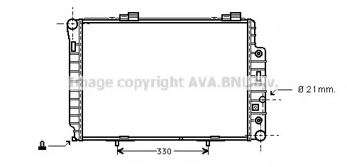 Радіатор охолодження двигуна MB C-class (W202) (96-02) AT AVA AVA COOLING MSA2174 (фото 1)