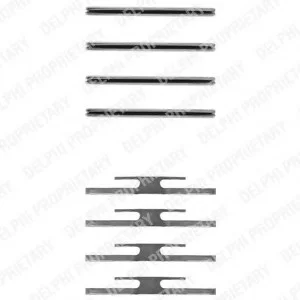 Монтажный набор тормозных колодок DAEWOO CIELO, NEXIA OPEL ASCONA C, CORSA A, CORSA A TR, KADETT E, OMEGA A, REKORD E, VECTRA A 1.2-3.0 08.77-12.02 Delphi LX0055
