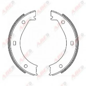 Тормозные колодки, барабанные ABE CRB005ABE