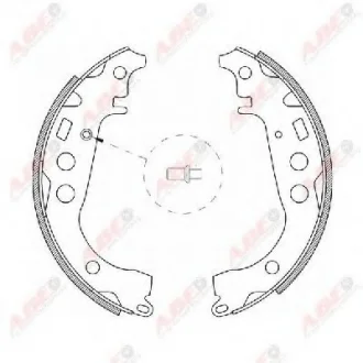 Тормозные колодки, барабанные ABE C02059ABE