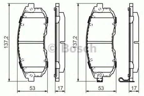 Гальмівні колодки, дискові BOSCH 0 986 494 337