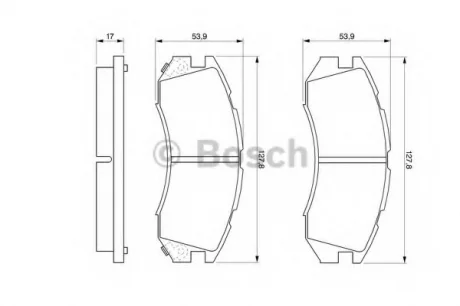 Гальмівні колодки, дискові BOSCH 0 986 460 984
