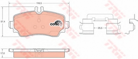 Гальмівні колодки, дискові TRW GDB1293