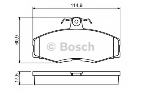 Гальмівні колодки, дискові BOSCH 0 986 468 613