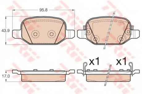 Гальмівні колодки, дискові TRW GDB2002