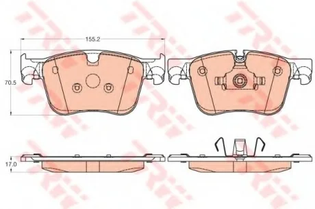 Гальмівні колодки, дискові TRW GDB2035