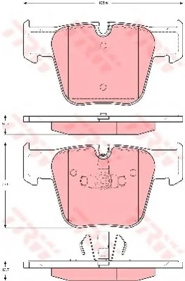 Колодки тормозные, передние, MB S (C216, W221) S63/S65 AMG, 05-13 TRW GDB1674 (фото 1)