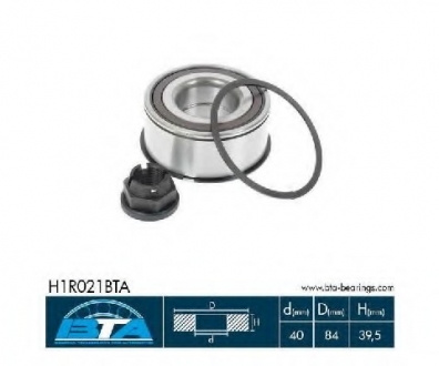Підшипник колеса,комплект BTA H1R021BTA (фото 1)