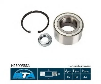Подшипник колеса, комплект BTA H1P005BTA