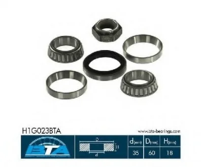 Комплект подшипника ступицы колеса BTA H1G023BTA