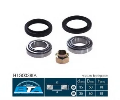 Підшипник колеса,комплект BTA H1G003BTA